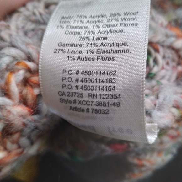 Aritzia Wilfred Free Retrograde Multicolor Knit Cropped Sweater - Picture 4 of 6